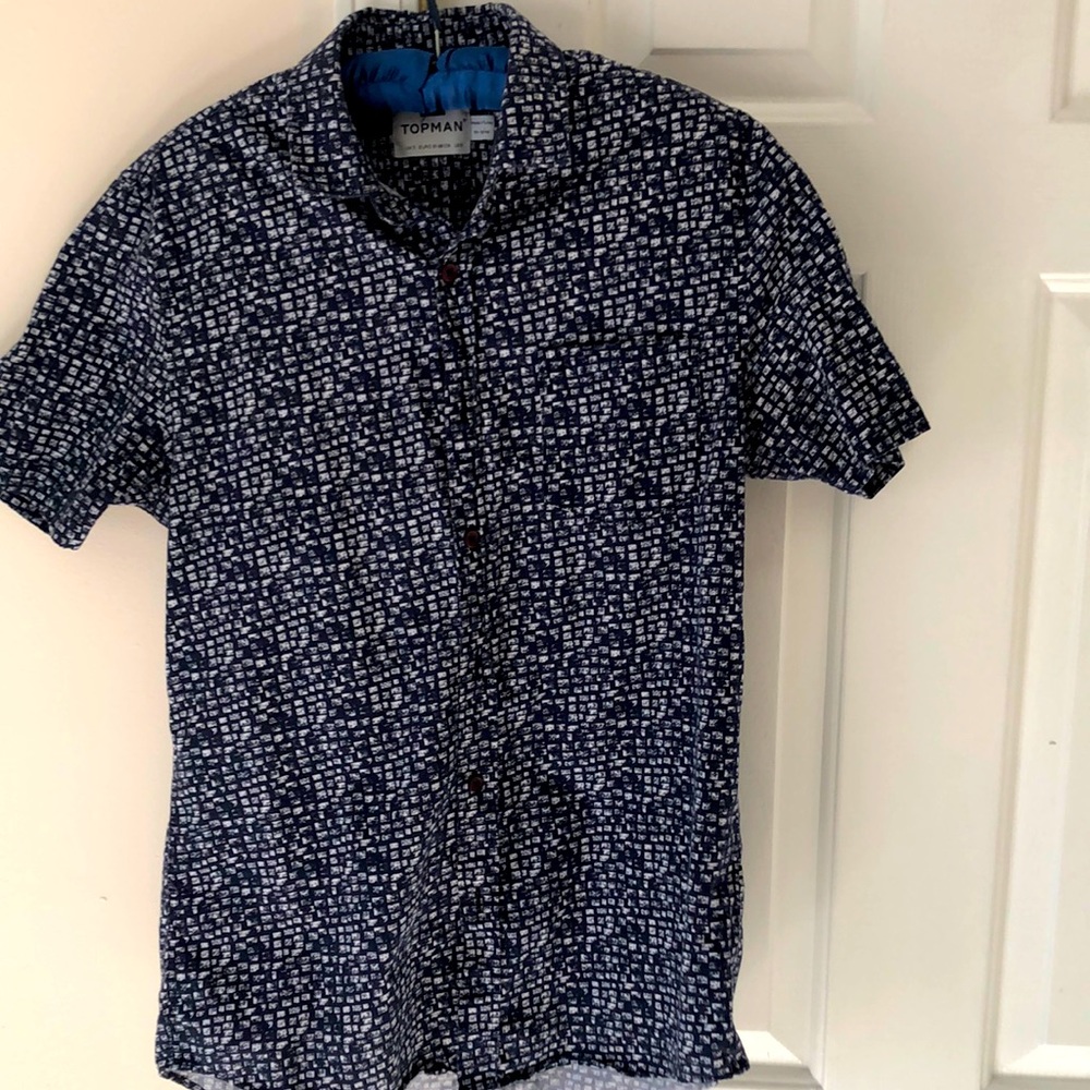 Topman button down short sleeve size small men